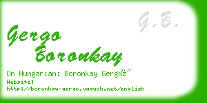 gergo boronkay business card